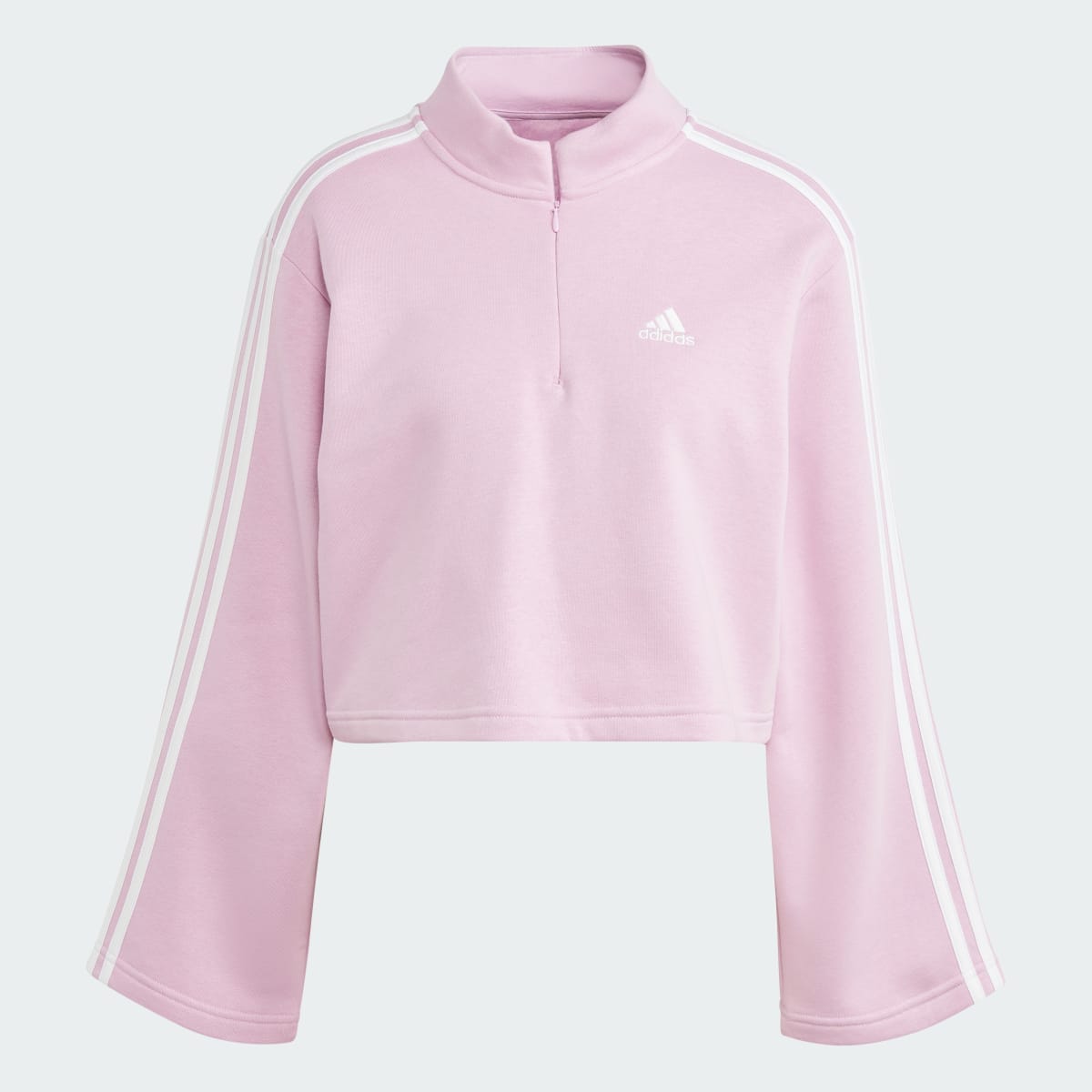 Adidas Essentials 3-Stripes Fleece Quarter-Zip Sweatshirt. 5