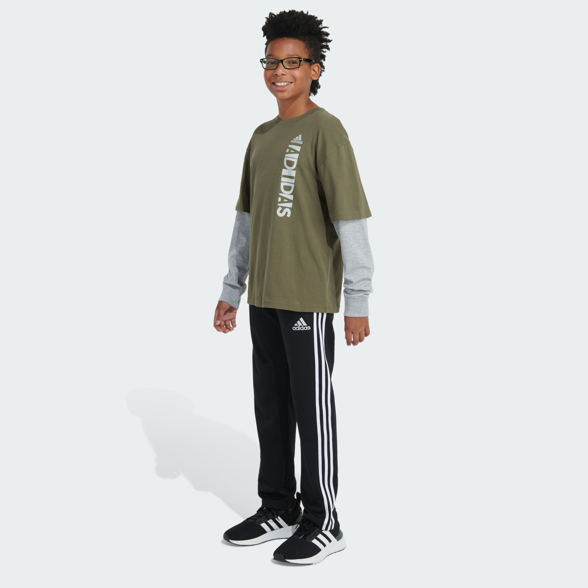 Adidas Long Sleeve Checks Layered Tee. 5