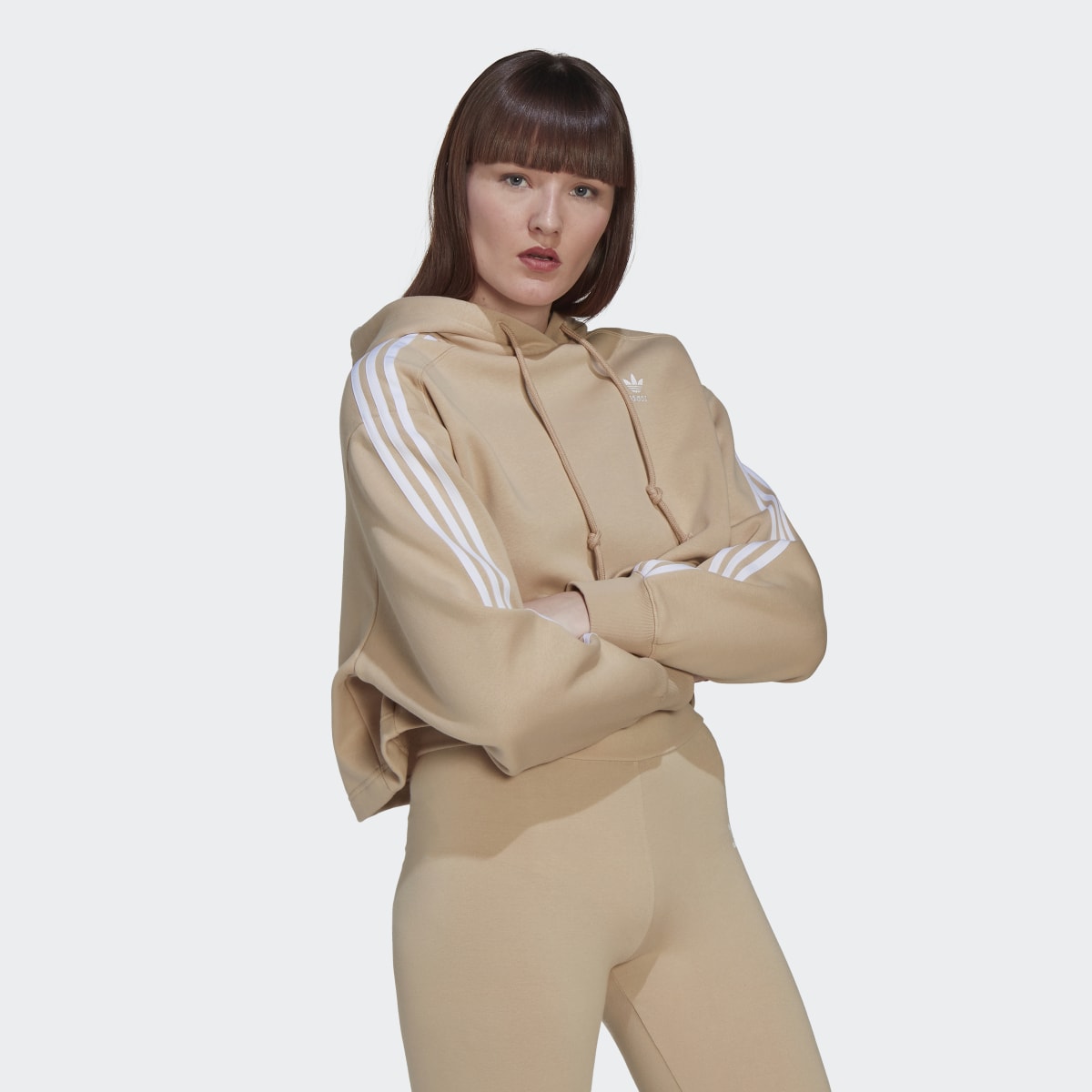 Adidas Adicolor Classics Cropped Hoodie. 4