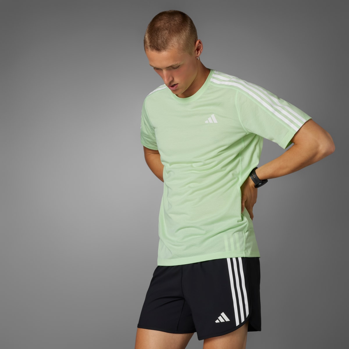 Adidas Own the Run 3-Stripes Tee. 8