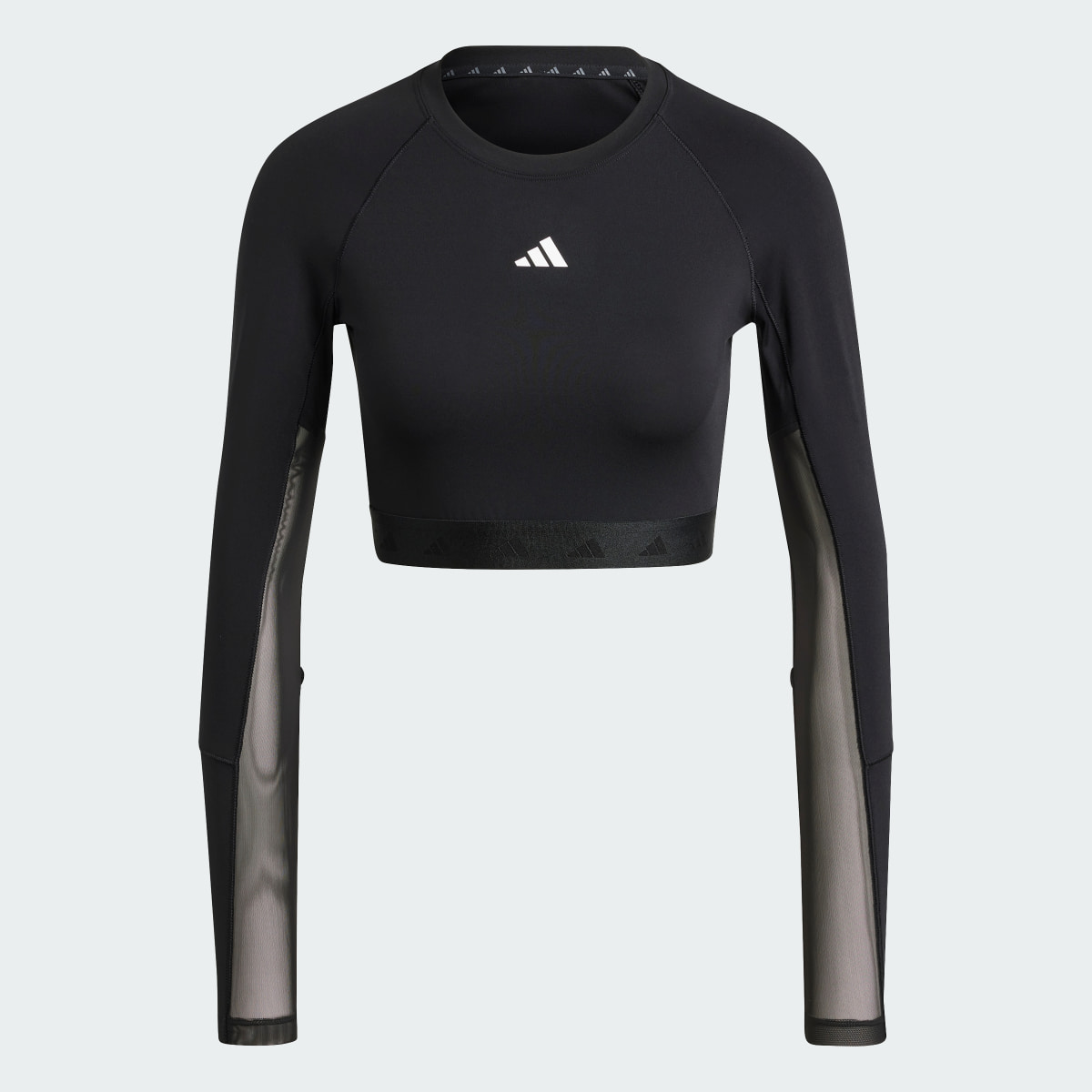 Adidas Hyperglam Training Cropped Long Sleeve Tee. 5