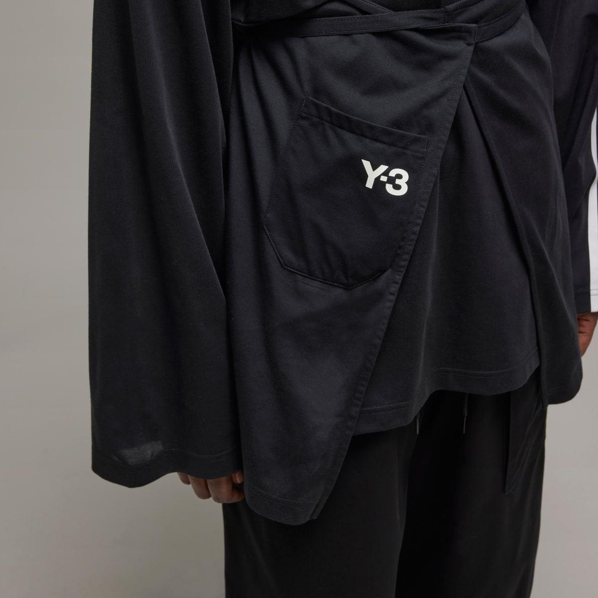 Adidas Y-3 Sail Closure Long Sleeve Tee. 6