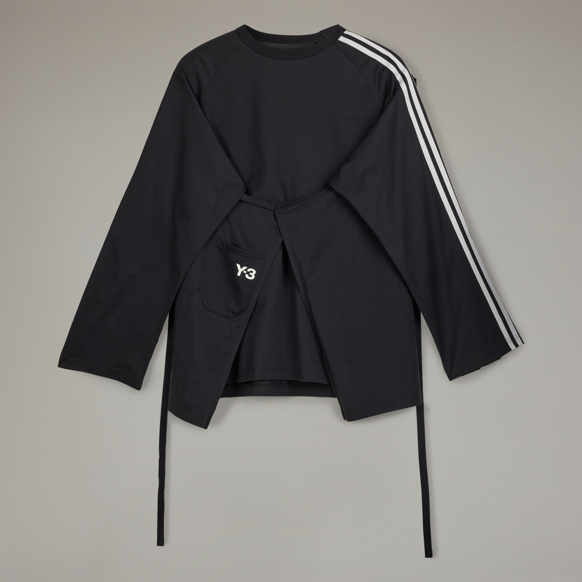 Adidas Y-3 Sail Closure Long Sleeve Tee. 5