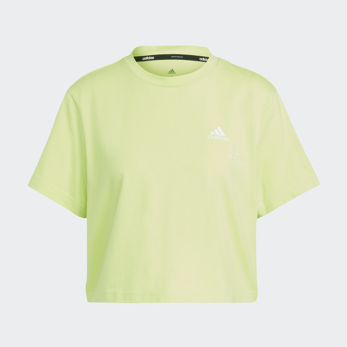 Adidas Scribble Embroidery Crop T-Shirt. 5