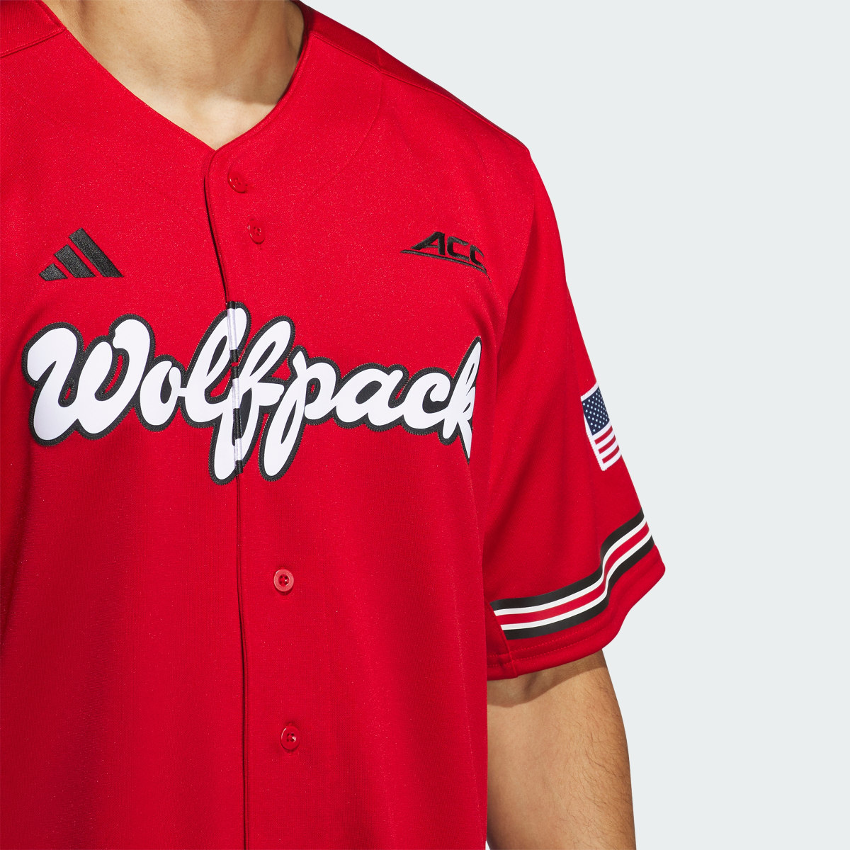 Adidas NC State Reverse Retro Replica Baseball Jersey. 6