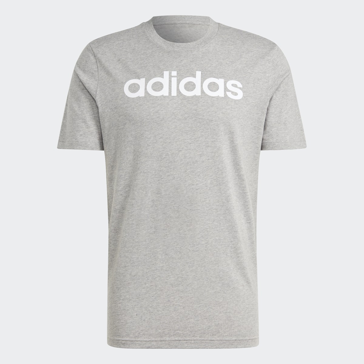 Adidas Playera Essentials Logo Lineal Bordado Tejido Jersey. 5