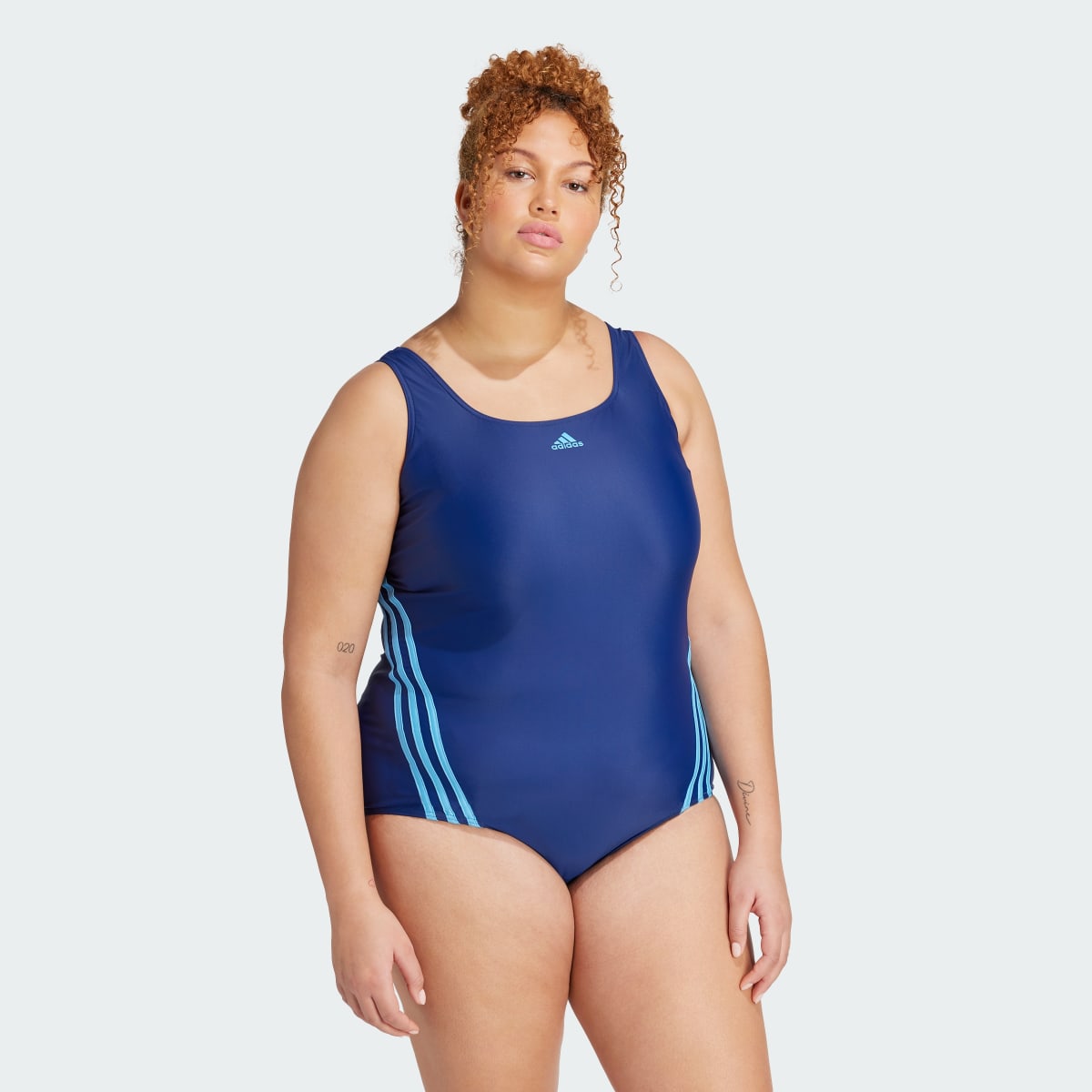 Adidas 3-Stripes Swim Suit (Plus Size). 4