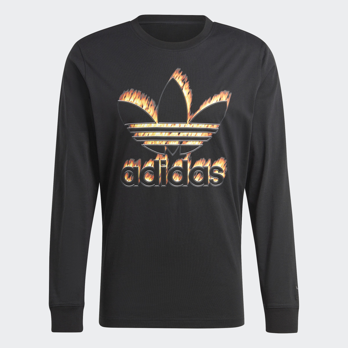 Adidas Graphics Fire Trefoil Long Sleeved Tee. 5