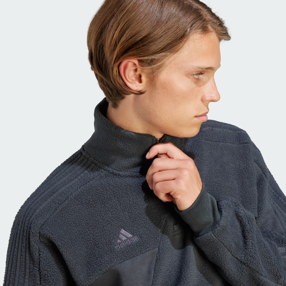 Adidas Tiro Half-Zip Fleece Sweatshirt. 5