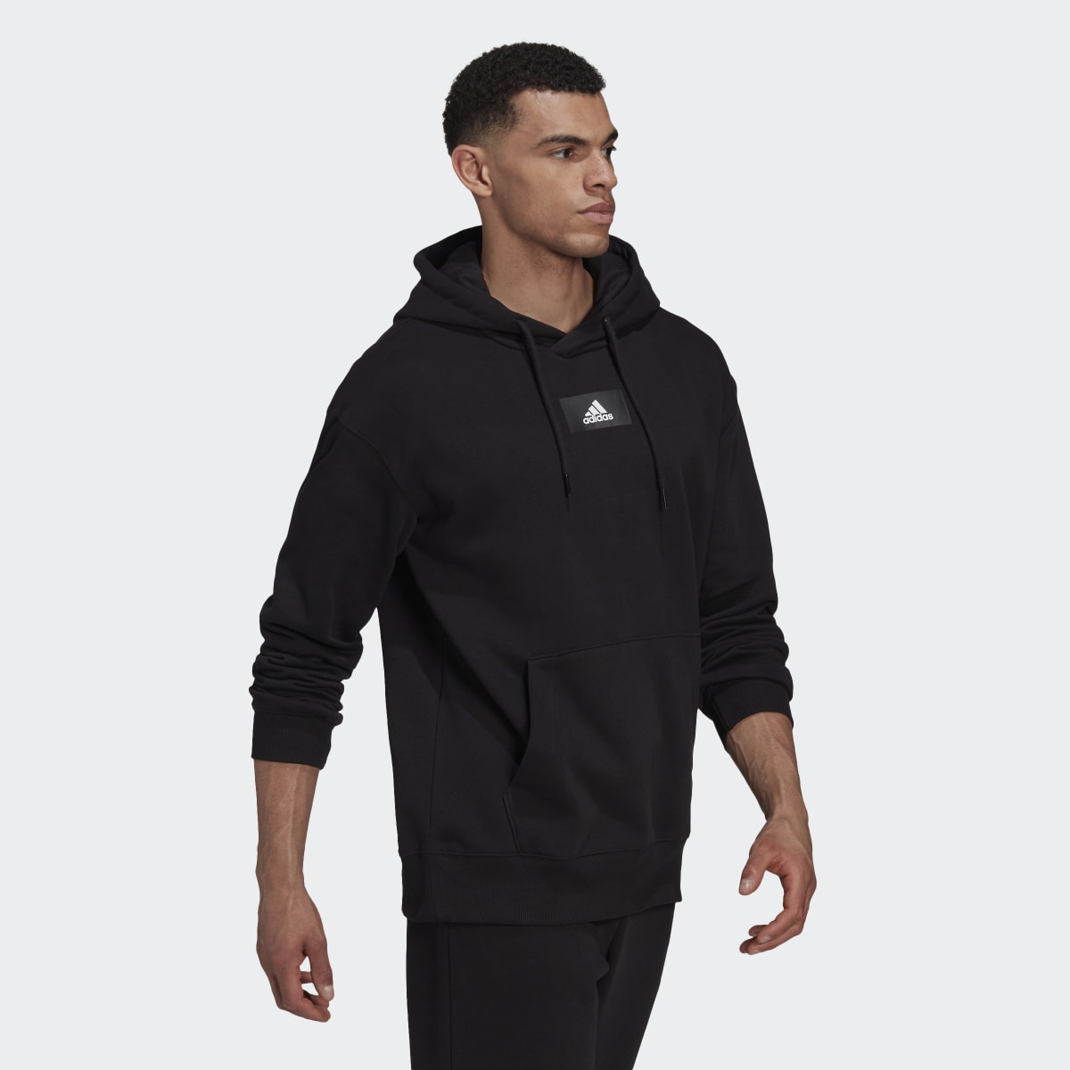 Adidas Essentials FeelVivid Cotton Fleece Drop Shoulder Hoodie. 4