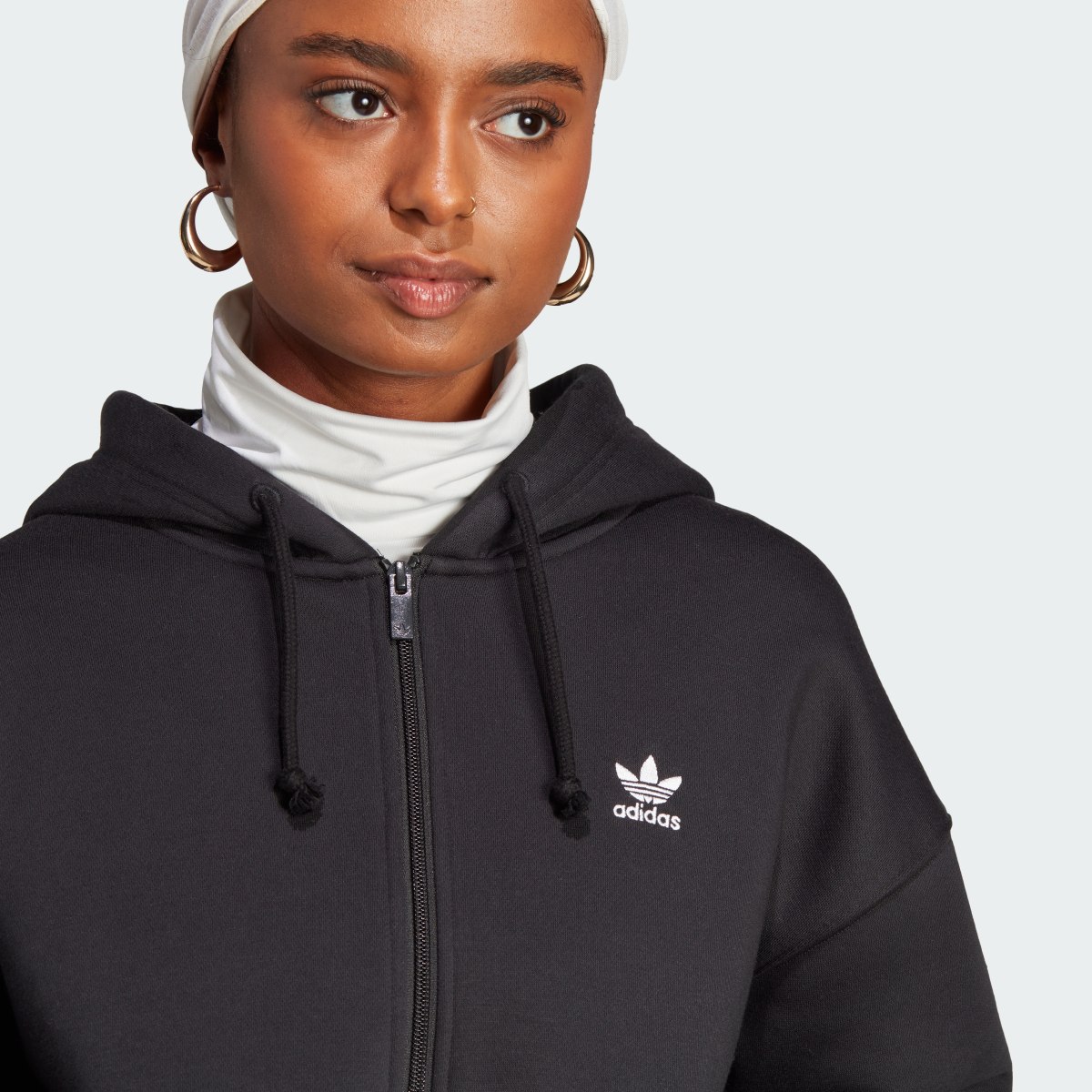 Adidas Essentials Full-Zip Boyfriend Hoodie. 6