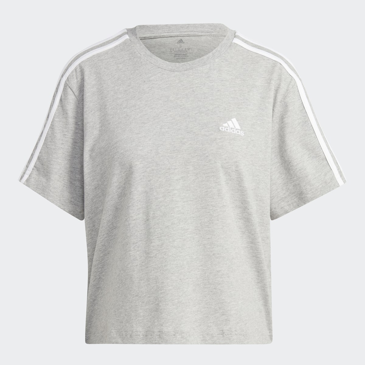 Adidas Essentials 3-Stripes Single Jersey Crop Üst. 5