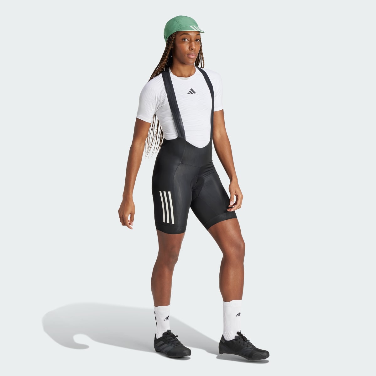 Adidas Essentials 3-Stripes Padded Cycling Bib Shorts. 4