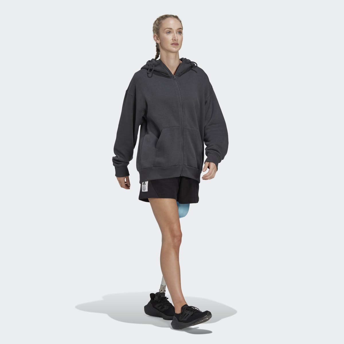 Adidas Felpa con cappuccio Studio Lounge Fleece Full-Zip. 4