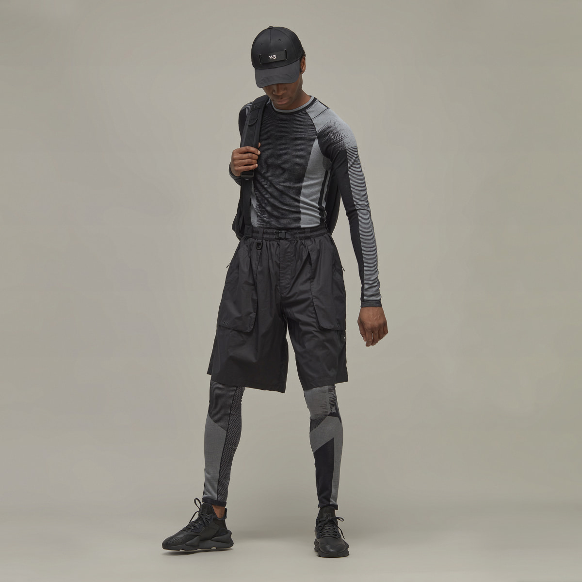 Adidas Y-3 Engineered Knit Long Sleeve Baselayer Tee. 4