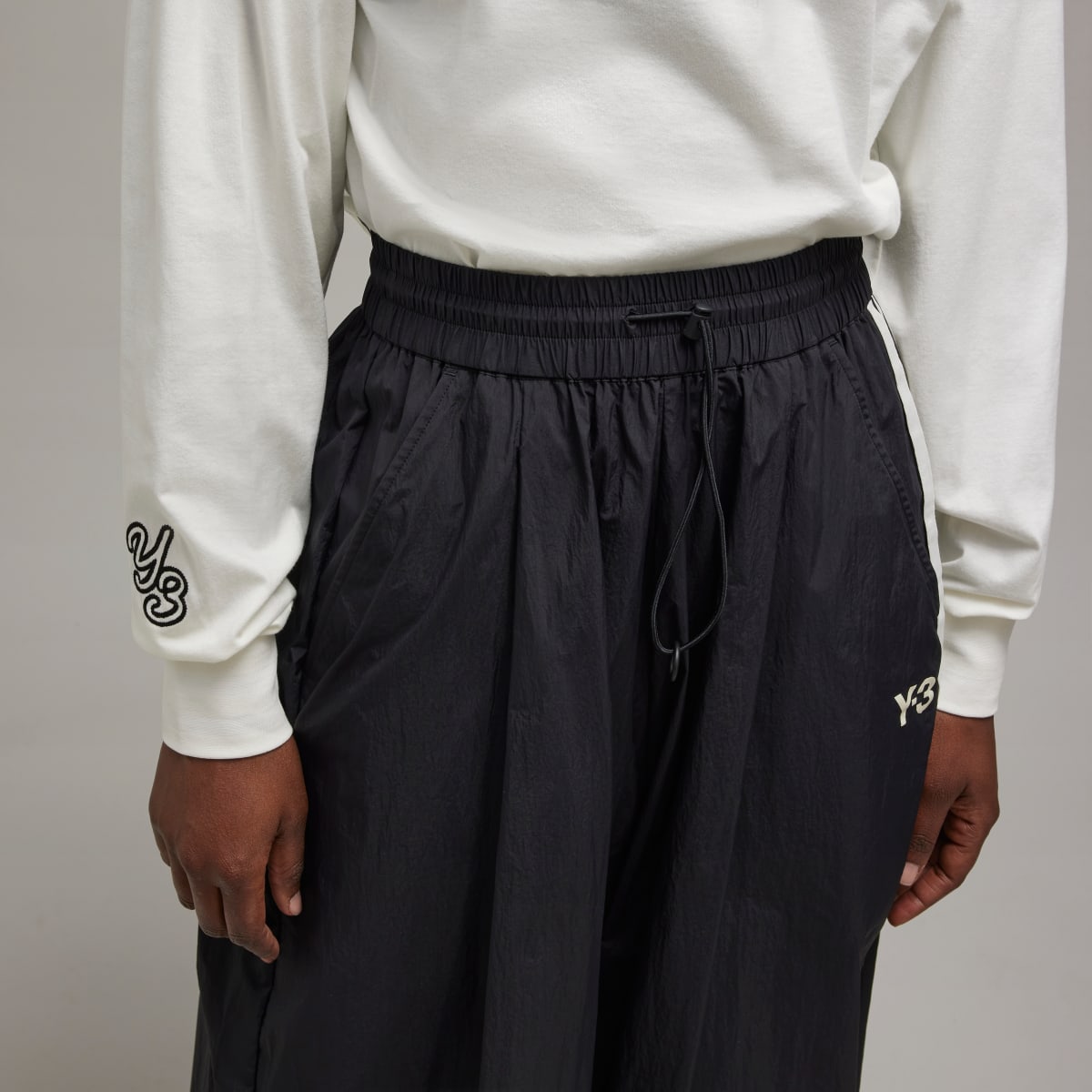 Adidas Y-3 Wide Nylon Tracksuit Bottoms. 7