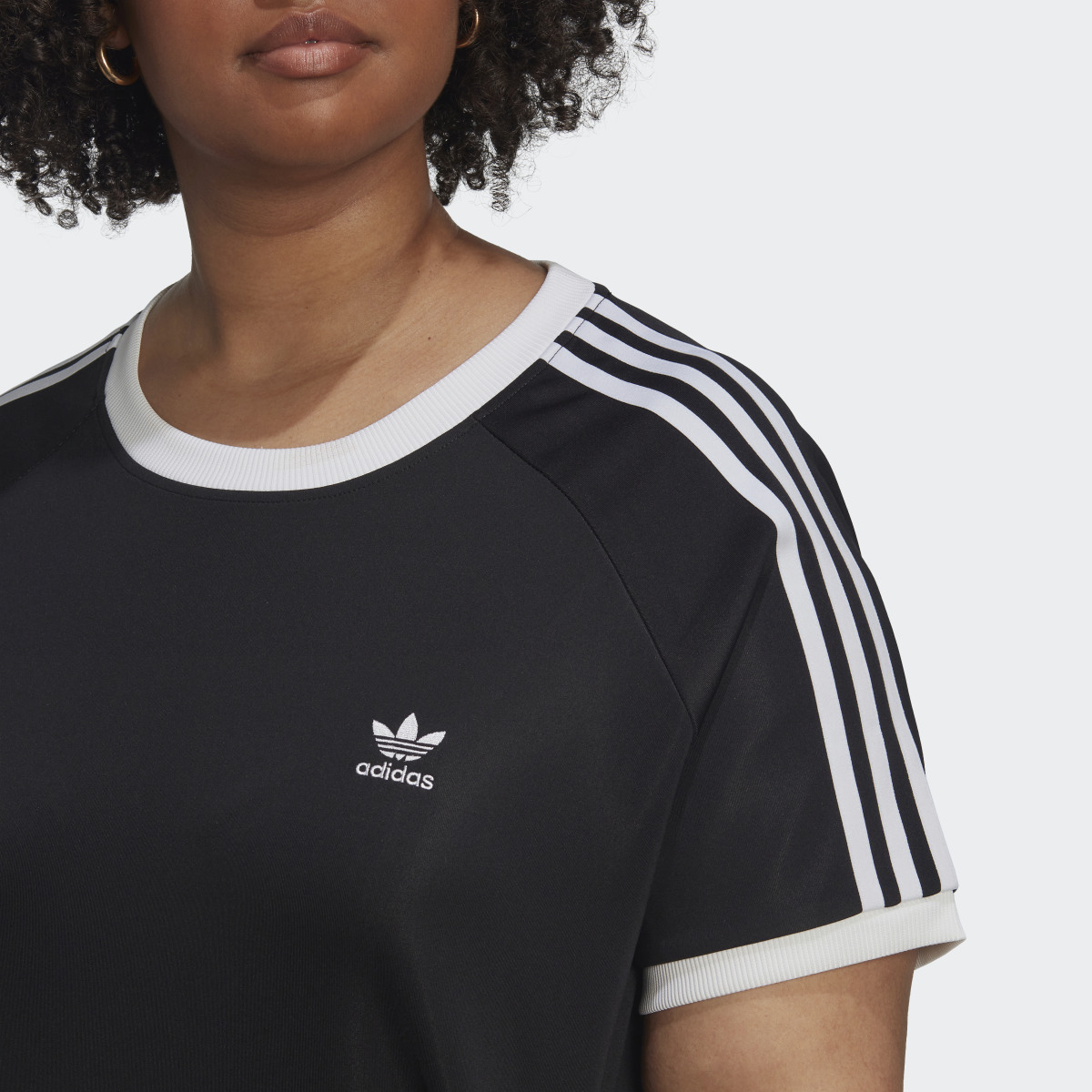 Adidas Adicolor Classics Slim 3-Stripes Tee (Plus Size). 6