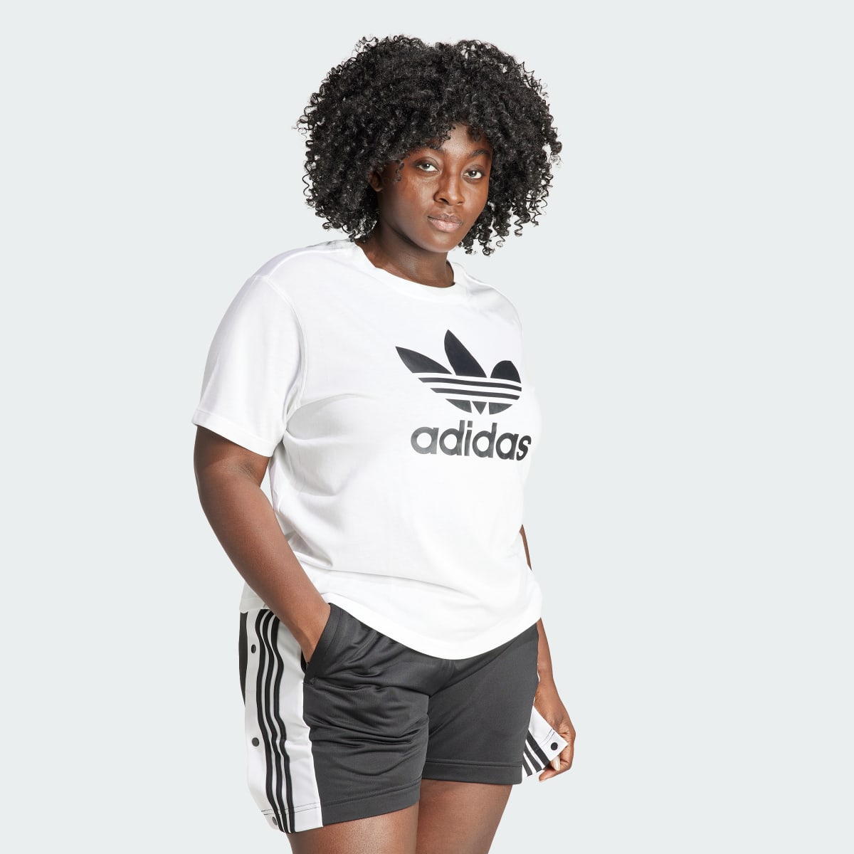 Adidas T-shirt boxy Trèfle Adicolor (Grandes tailles). 4