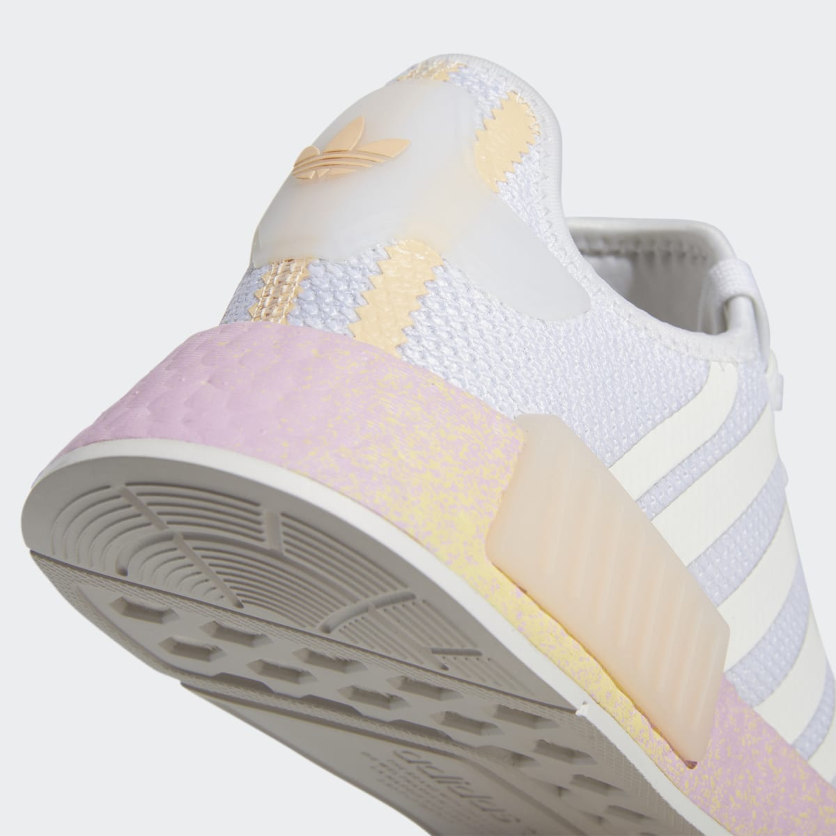 Nmd r1 shoes cloud white clear orange best sale linen