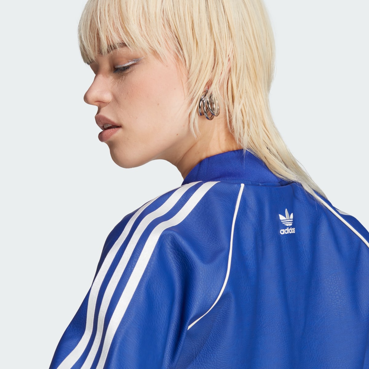 Adidas Faux Leather SST Versatile Track Jacket. 9