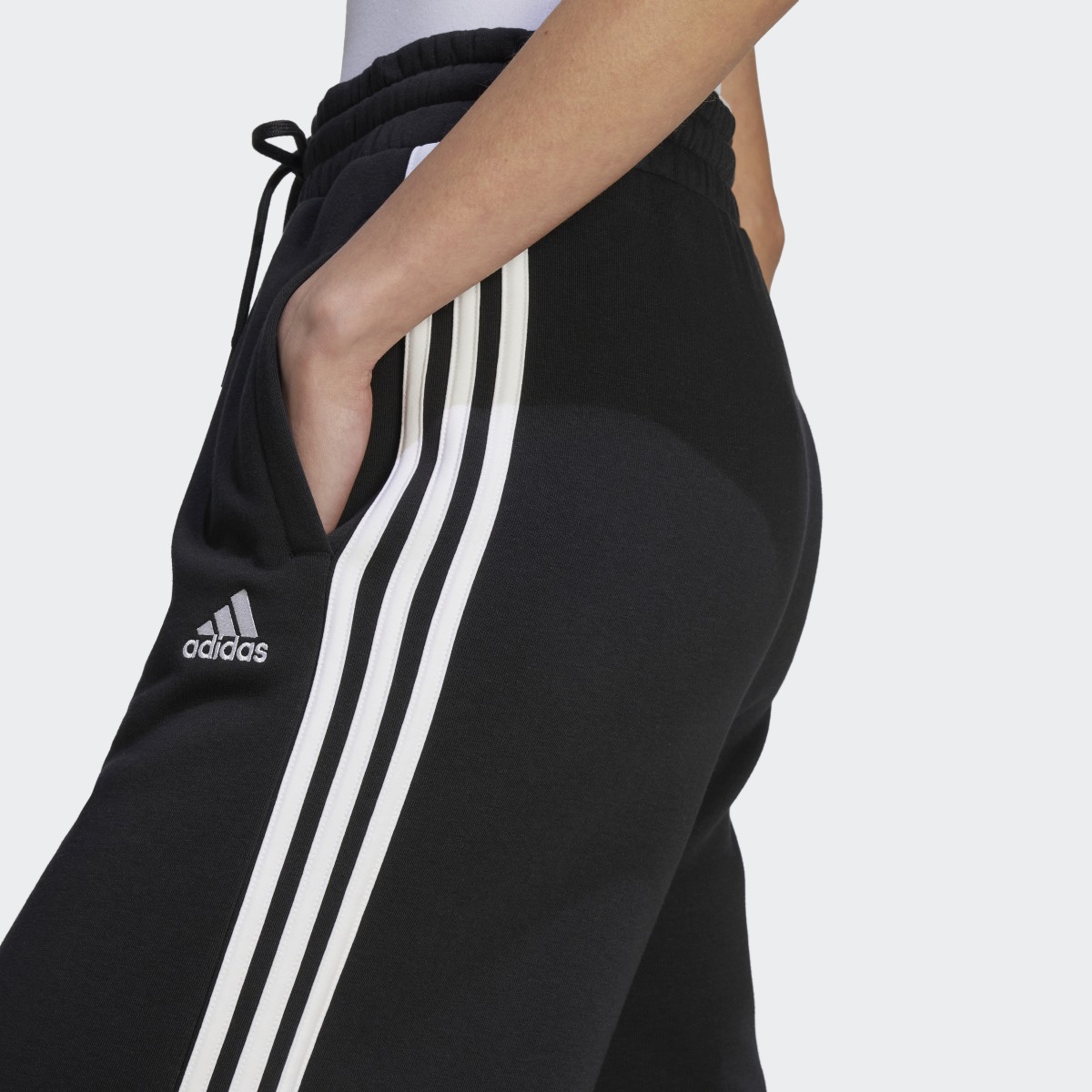 Adidas Essentials 3-Stripes French Terry Wide Joggers. 5