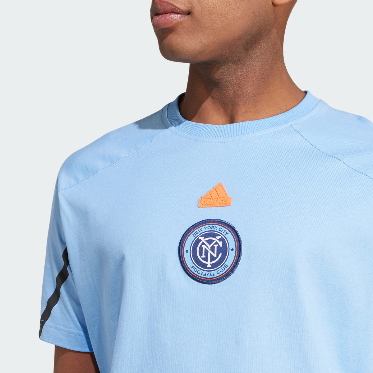 Adidas New York City FC Designed for Gameday Travel Tee. 7