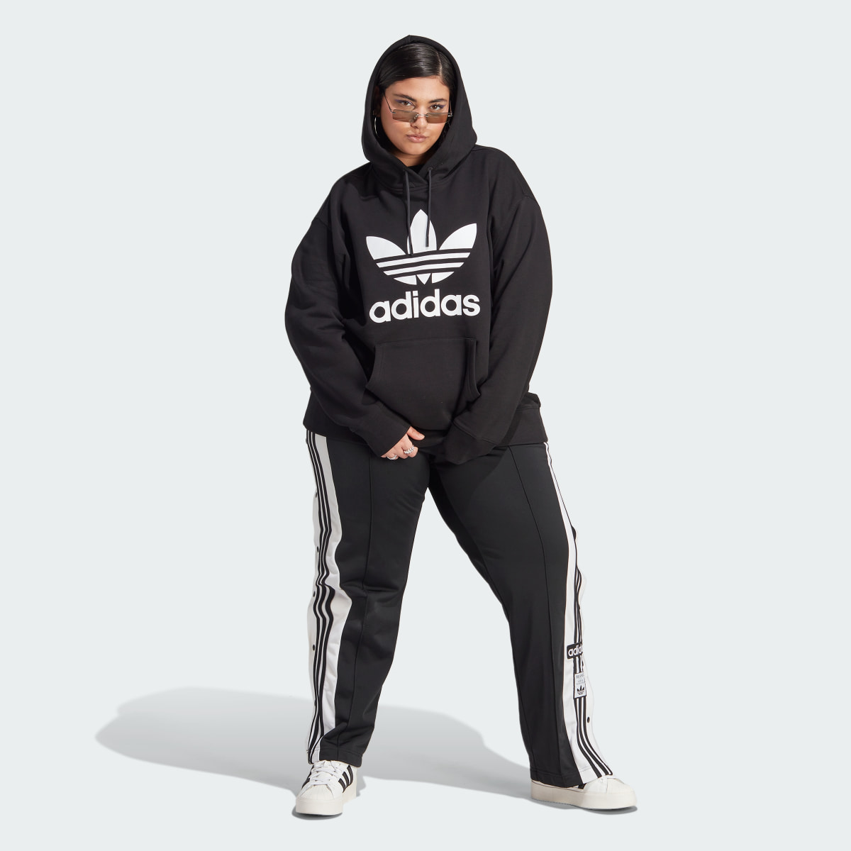 Adidas Adicolor Trefoil Hoodie (Plus Size). 4