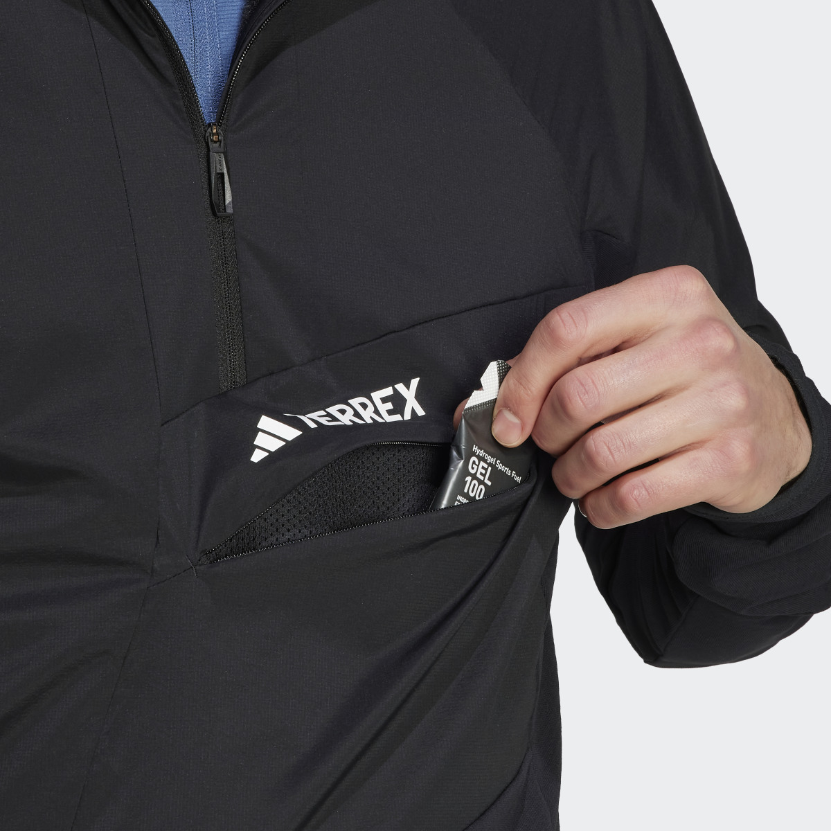 Adidas Veste ultralégère en molleton à capuche et demi-zip Techrock. 9