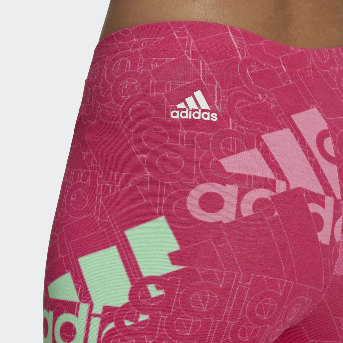 Adidas Essentials Multi-Colored Logo Leggings. 5