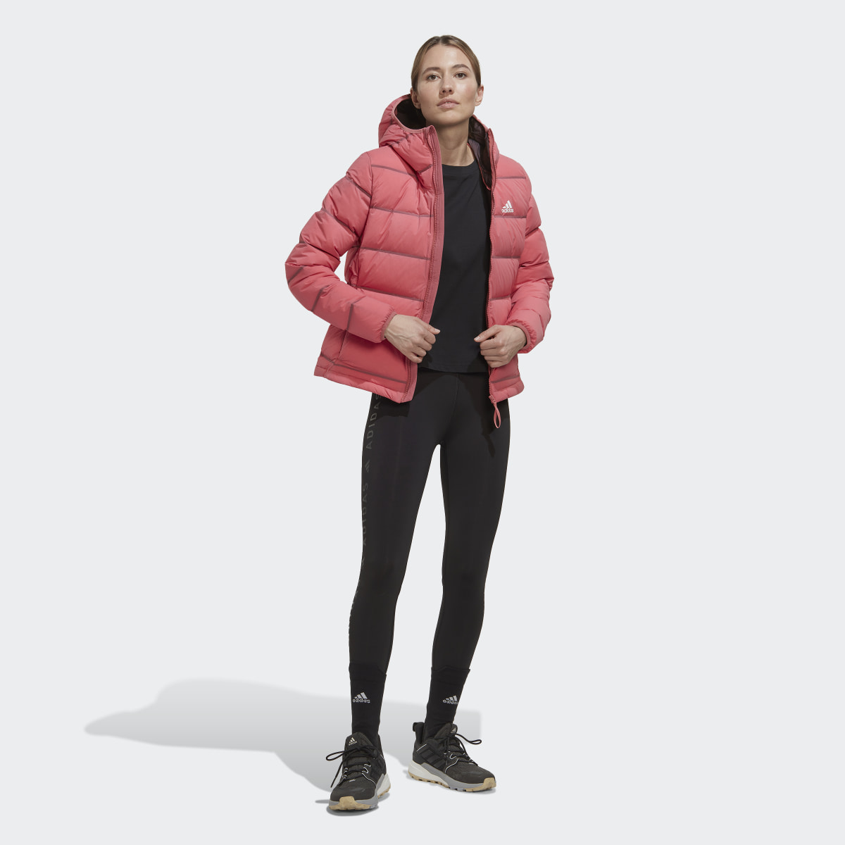 Adidas Helionic Stretch Hooded Down Jacket. 6