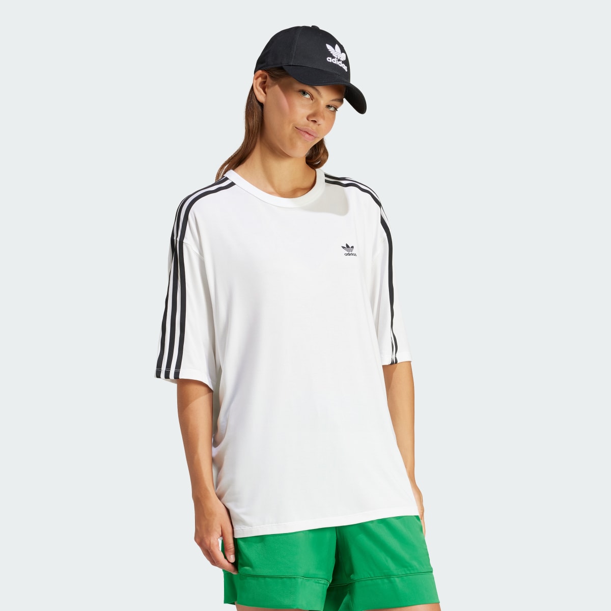 Adidas 3-Stripes Oversized Tee. 4