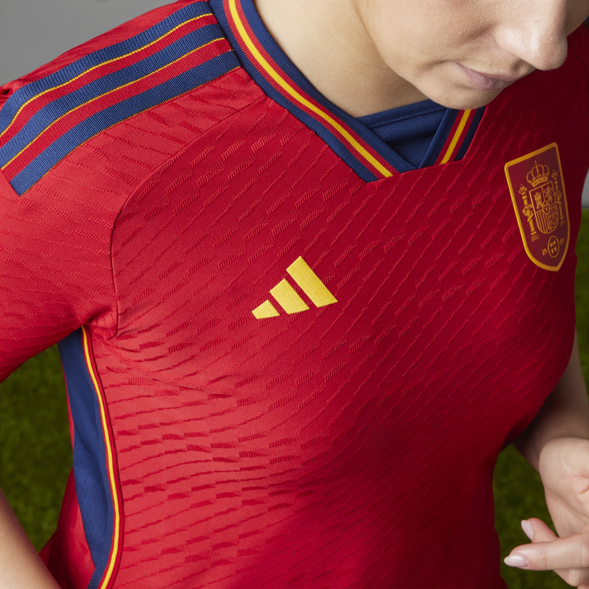 Adidas Spain 22 Home Authentic Jersey. 10