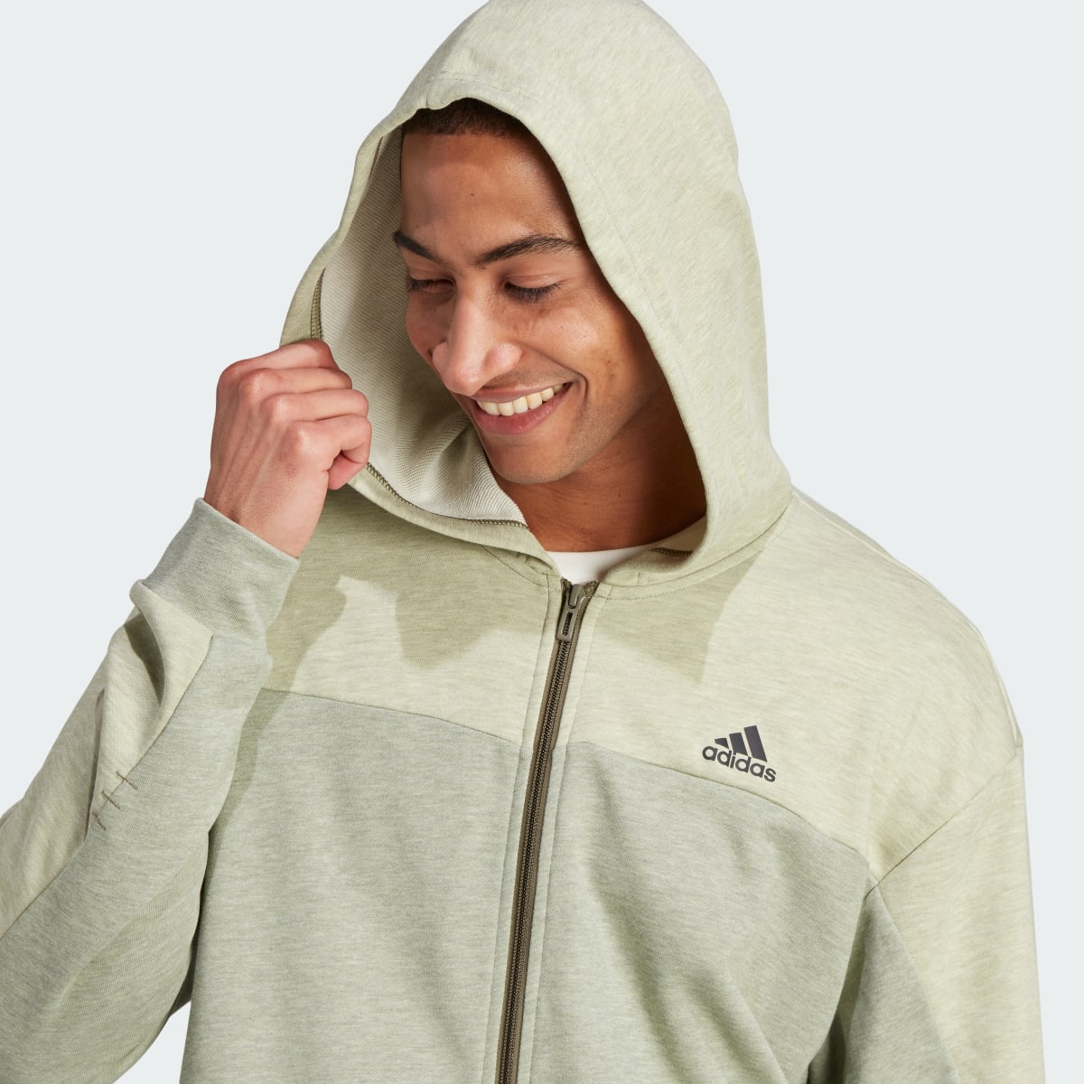 Adidas Mélange Full-Zip Kapüşonlu Üst. 6