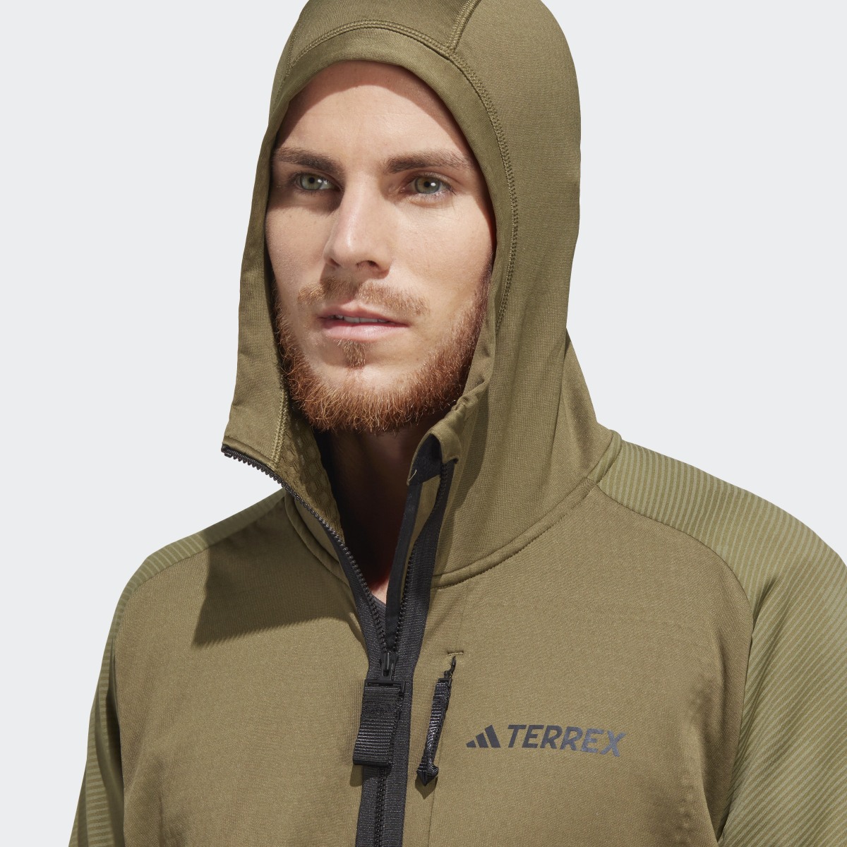 Adidas Terrex Tech Flooce Hooded Hiking Fleece Jacket. 9