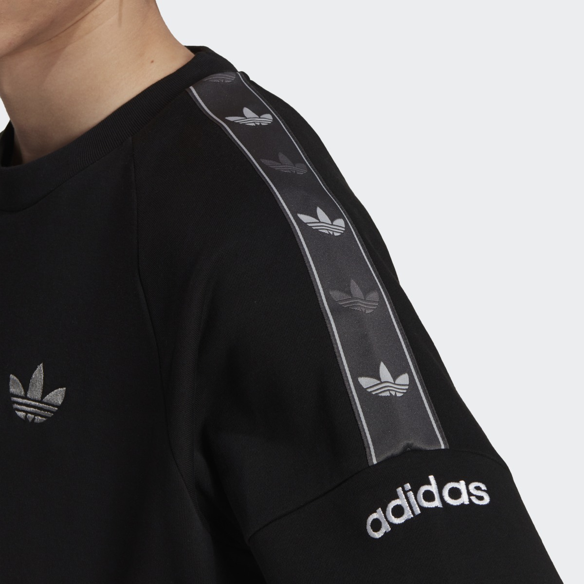 Adidas Tape Fleece Crew Sweatshirt. 7