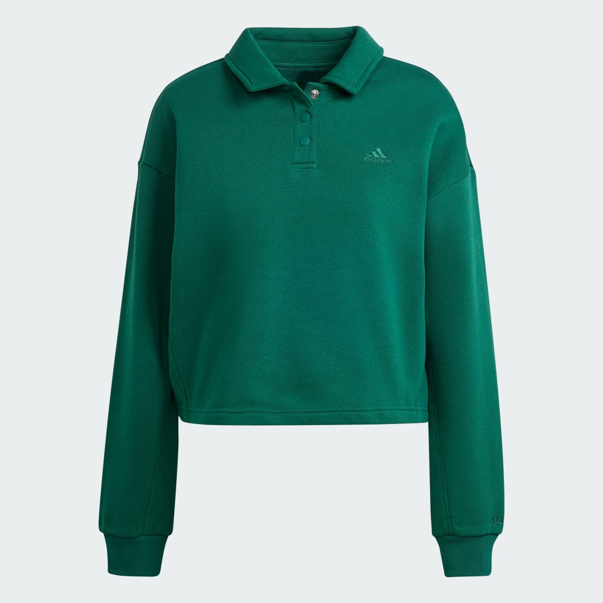 Adidas All SZN Fleece Graphic Polo Sweatshirt. 5