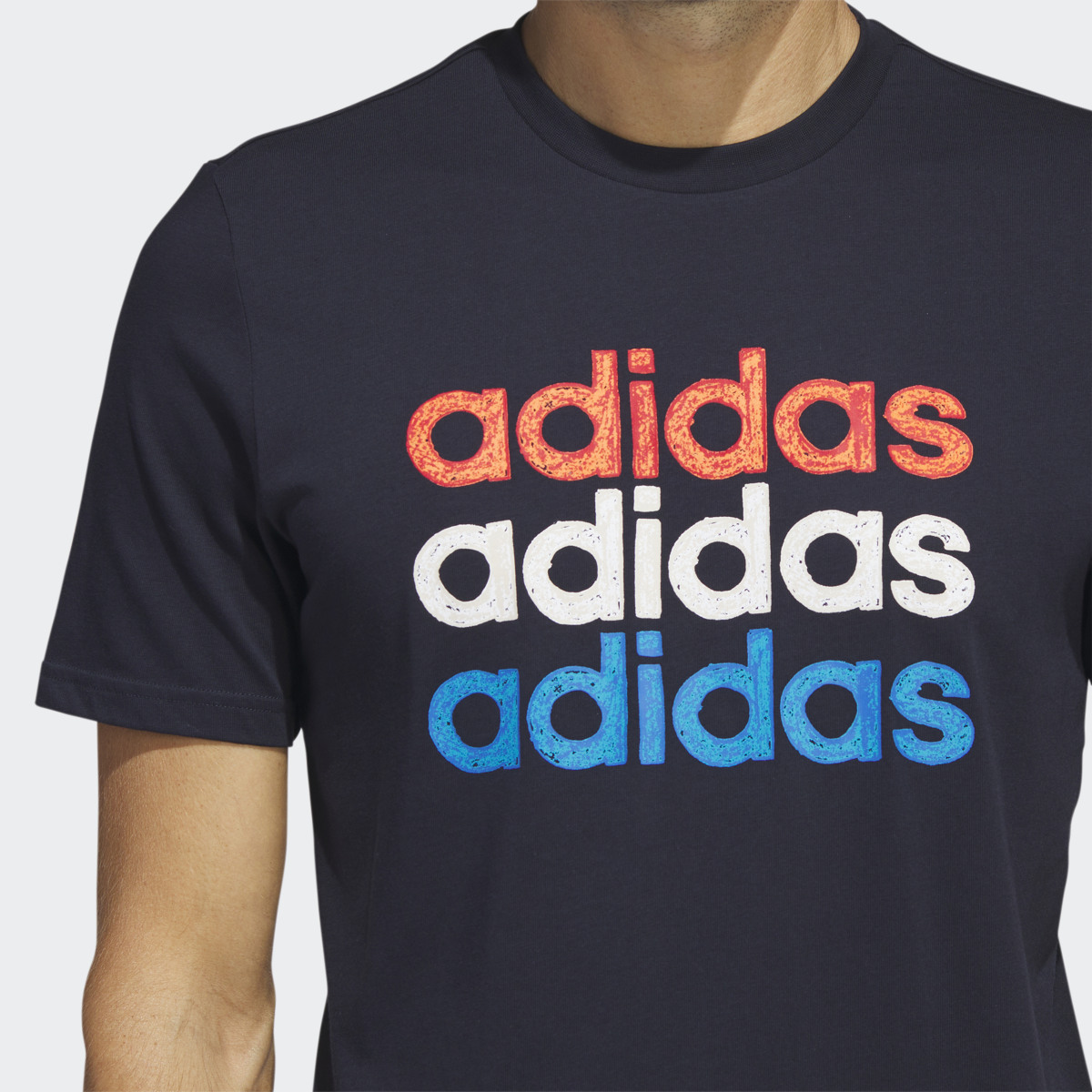 Adidas Multi Linear Sportswear Graphic Tee (Short Sleeve). 6