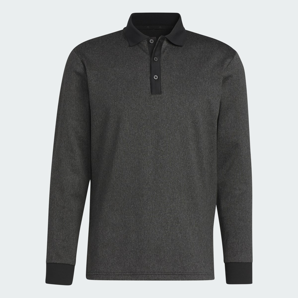 Adidas Essentials Heathered Long Sleeve Polo Shirt. 4