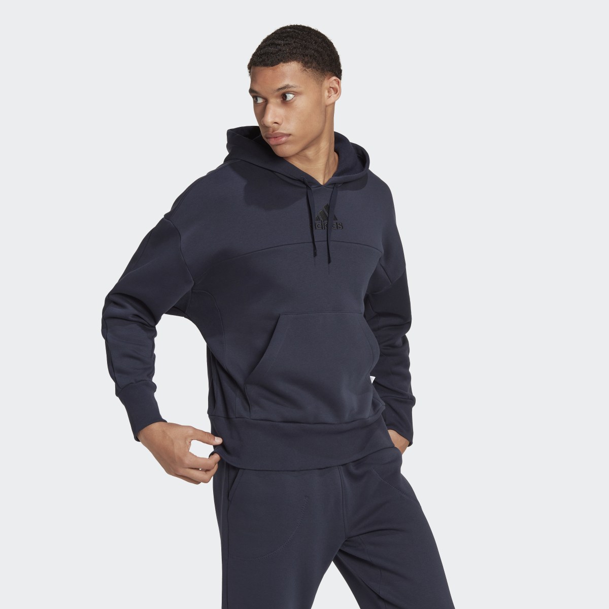 Adidas Studio Lounge Fleece Hoodie. 4