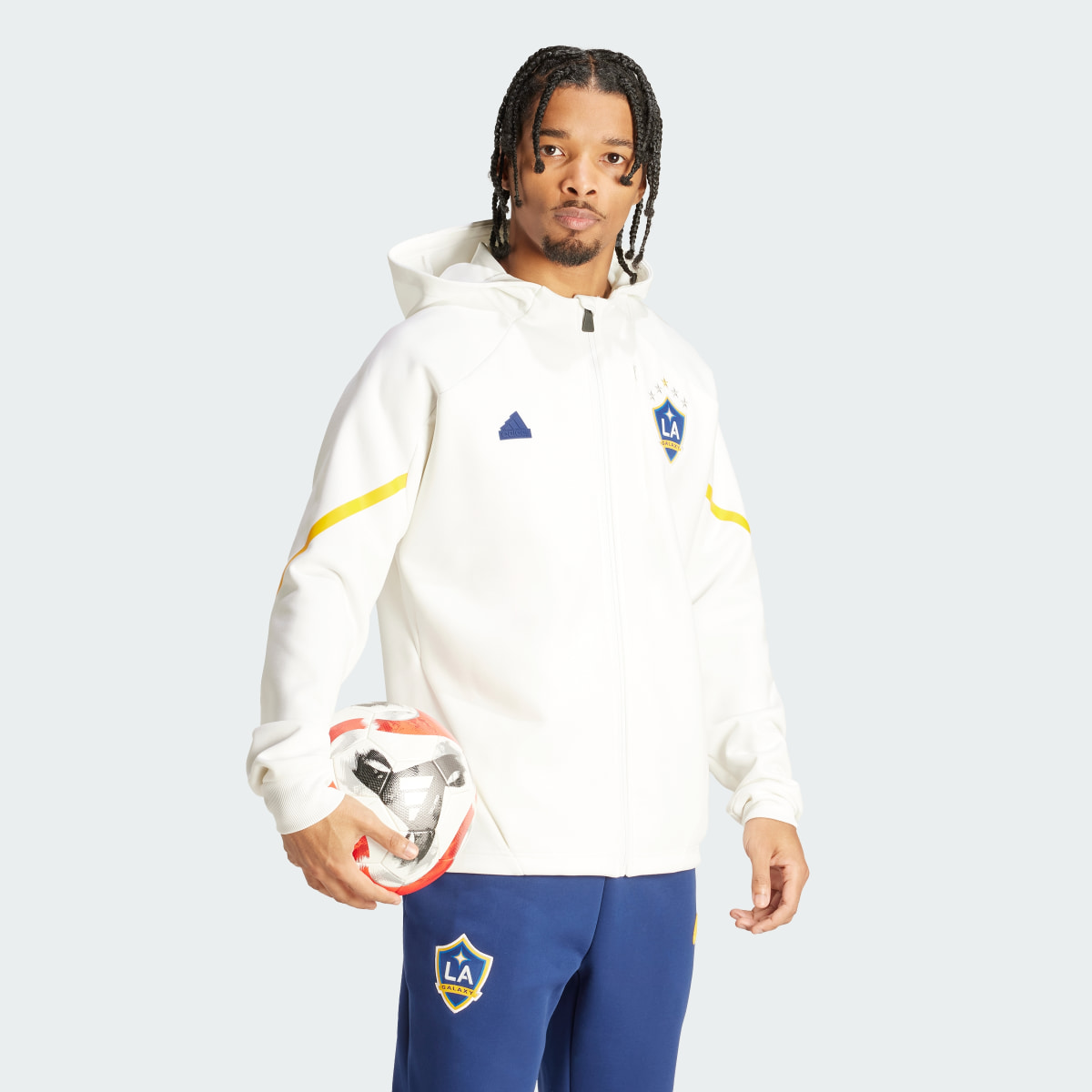 Adidas LA Galaxy Designed for Gameday Anthem Jacket. 4