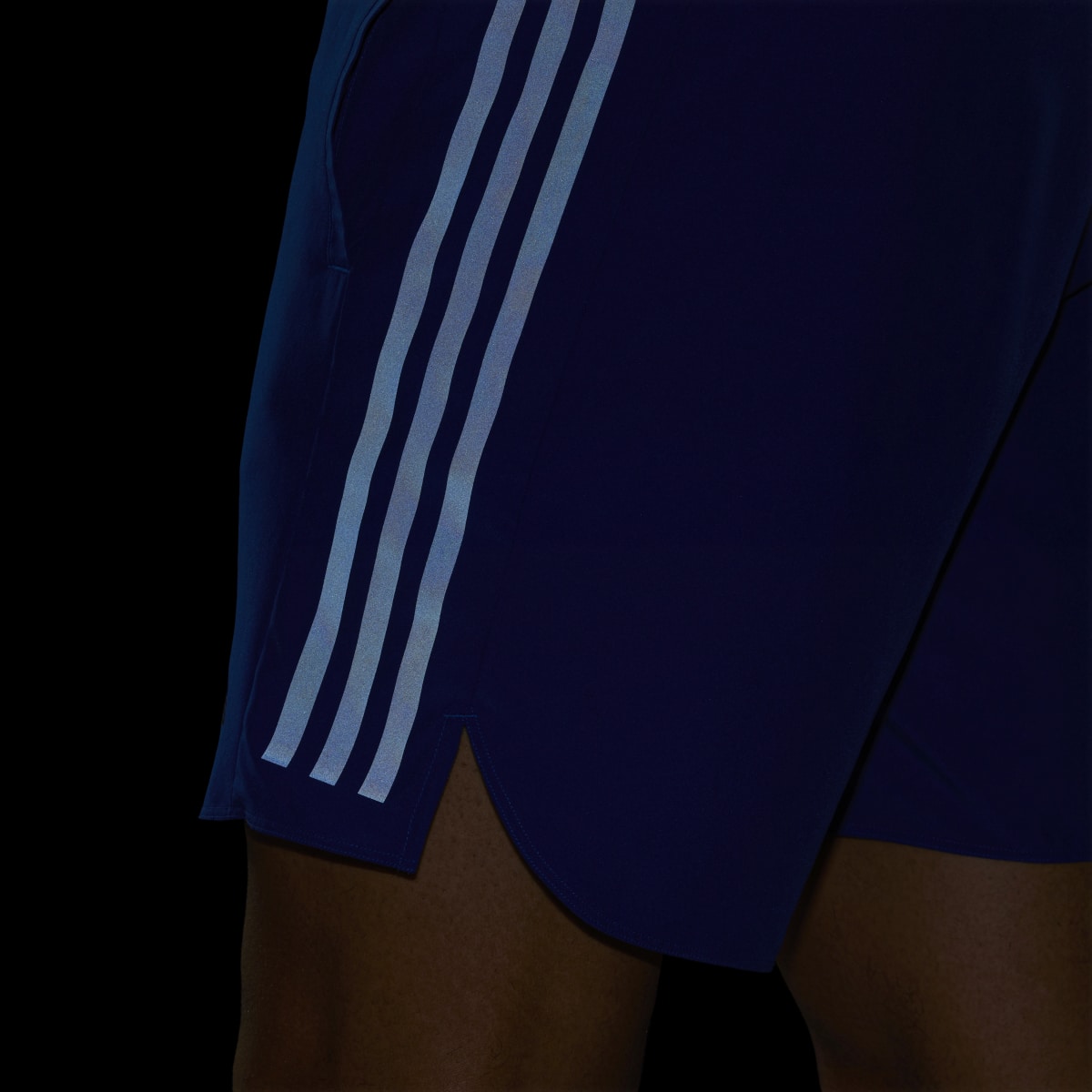 Adidas Run Icon Full Reflective 3-Stripes Shorts. 5