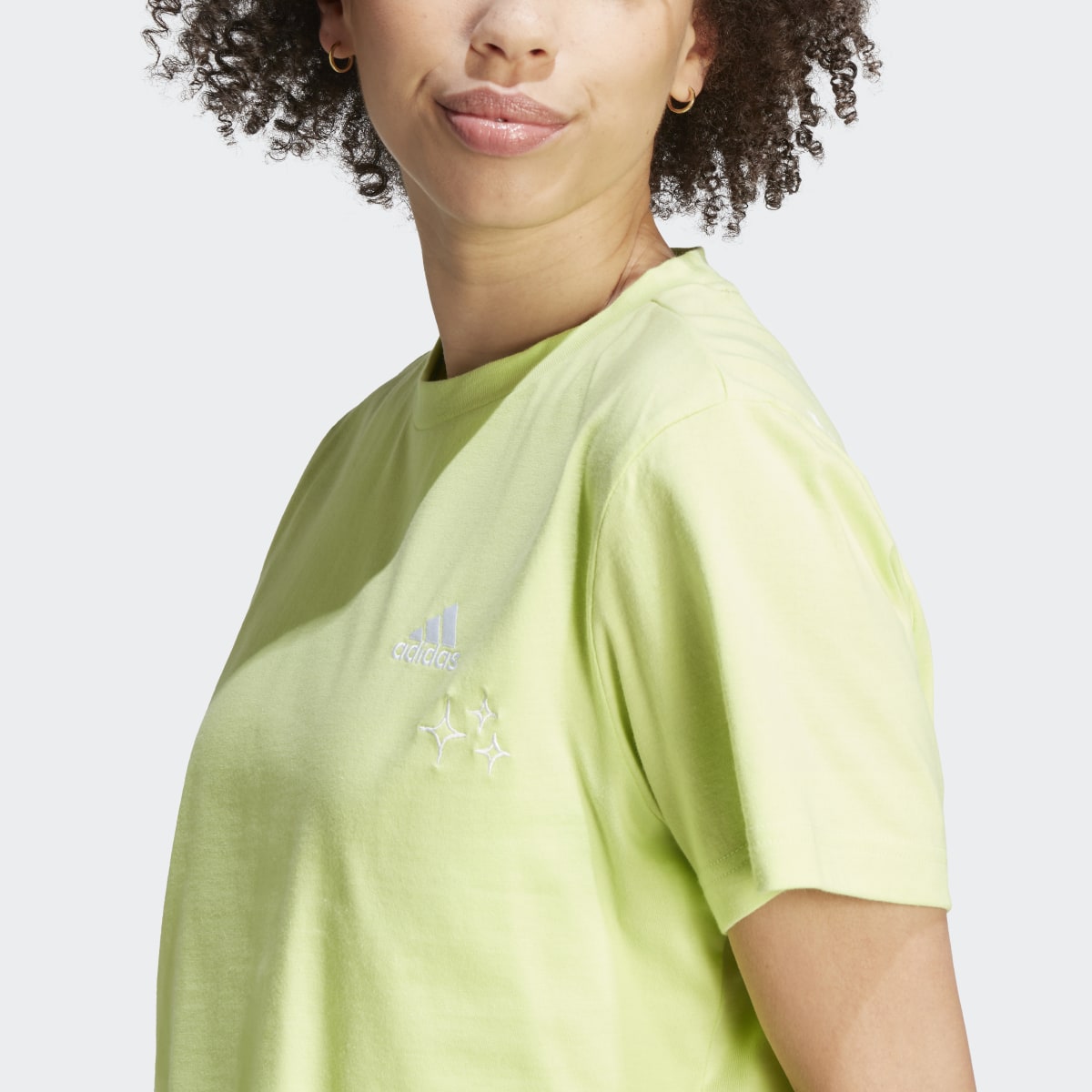 Adidas Scribble Embroidery Crop T-Shirt. 7