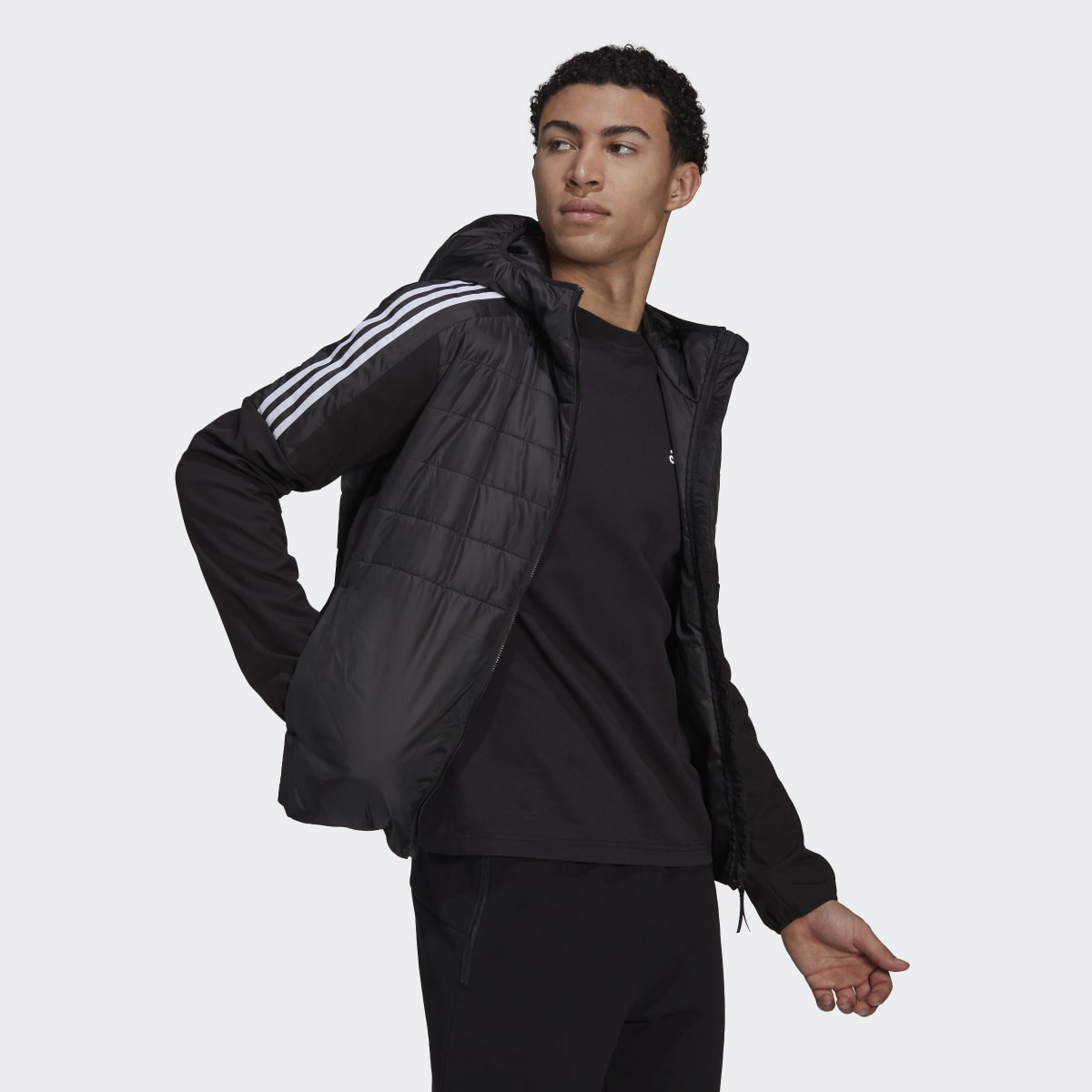Adidas Chaqueta con capucha Essentials Insulated Hybrid. 4