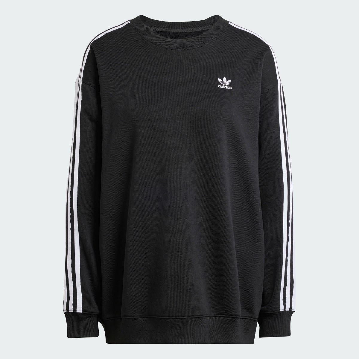 Adidas Felpa 3-Stripes Oversized Crew. 5