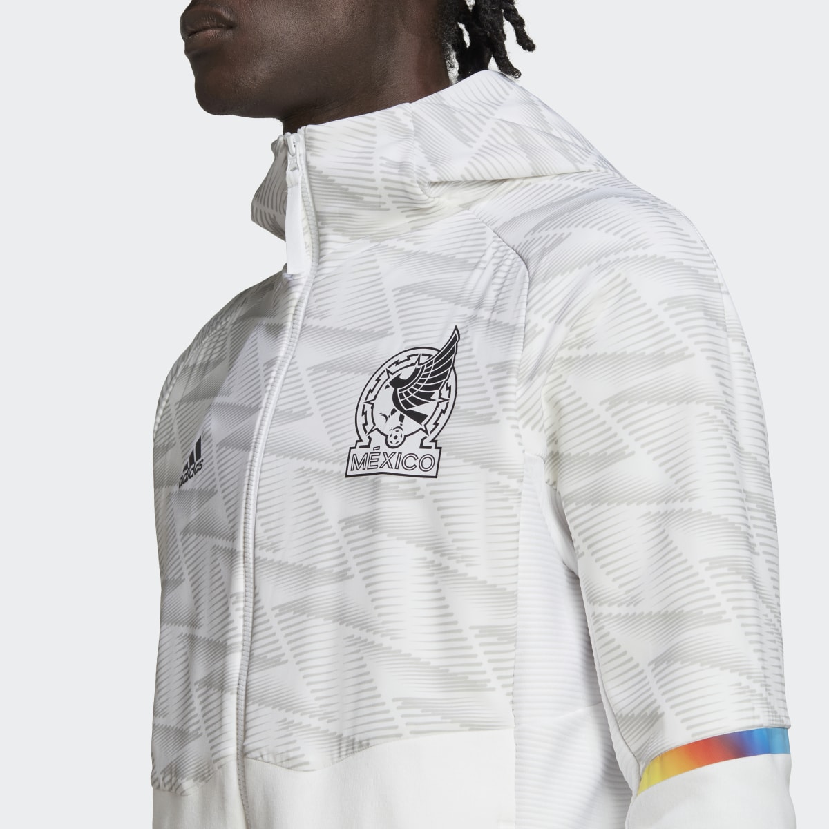 Adidas Felpa con cappuccio Game Day Full-Zip Travel Mexico. 7