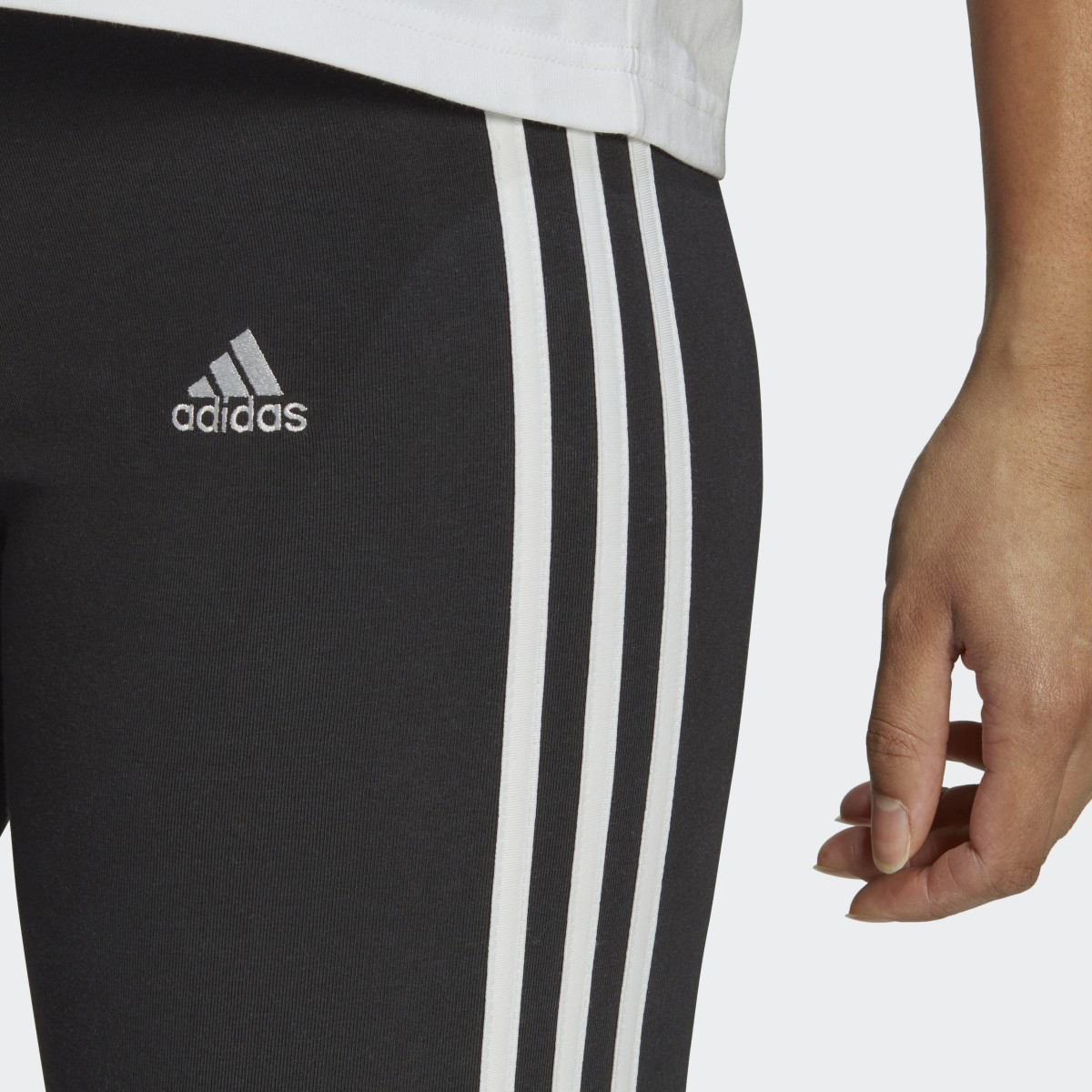 Adidas Essentials 3-Stripes Colorblock Cotton Leggings. 6