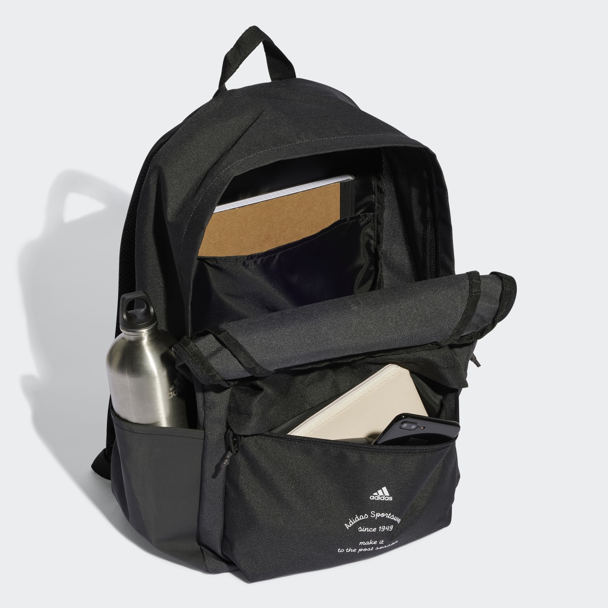 Adidas Classic Brand Love Initial Print Backpack. 5