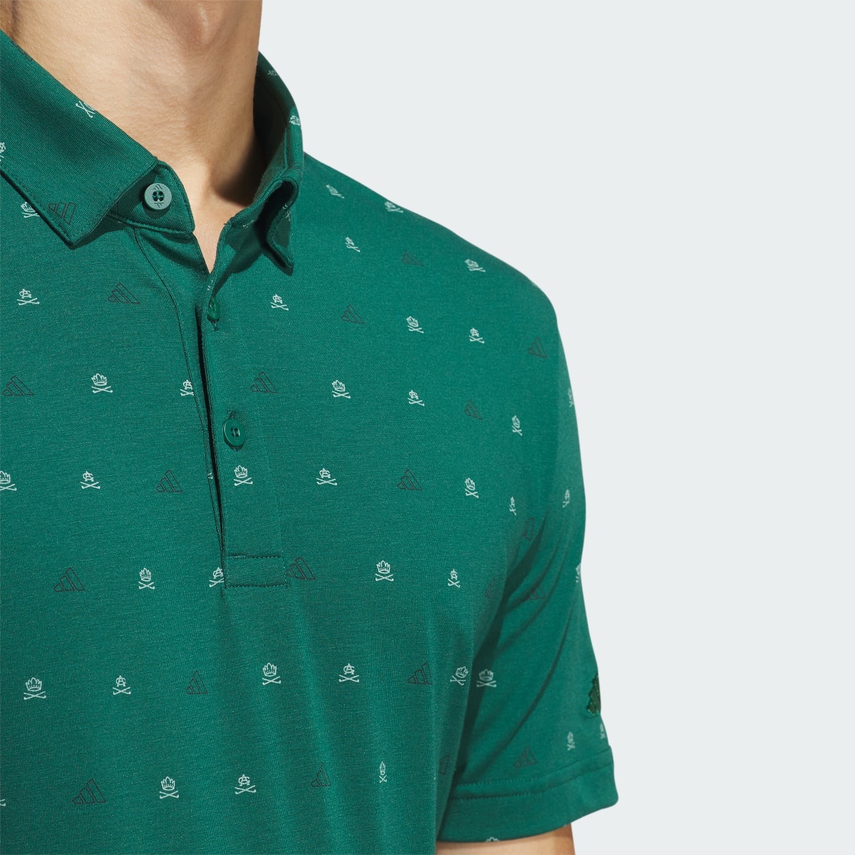 Adidas Go-To Mini-Crest Print Polo Shirt. 7