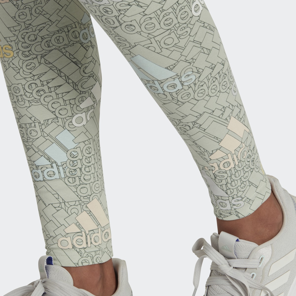Adidas Essentials Multi-Colored Logo Leggings. 6