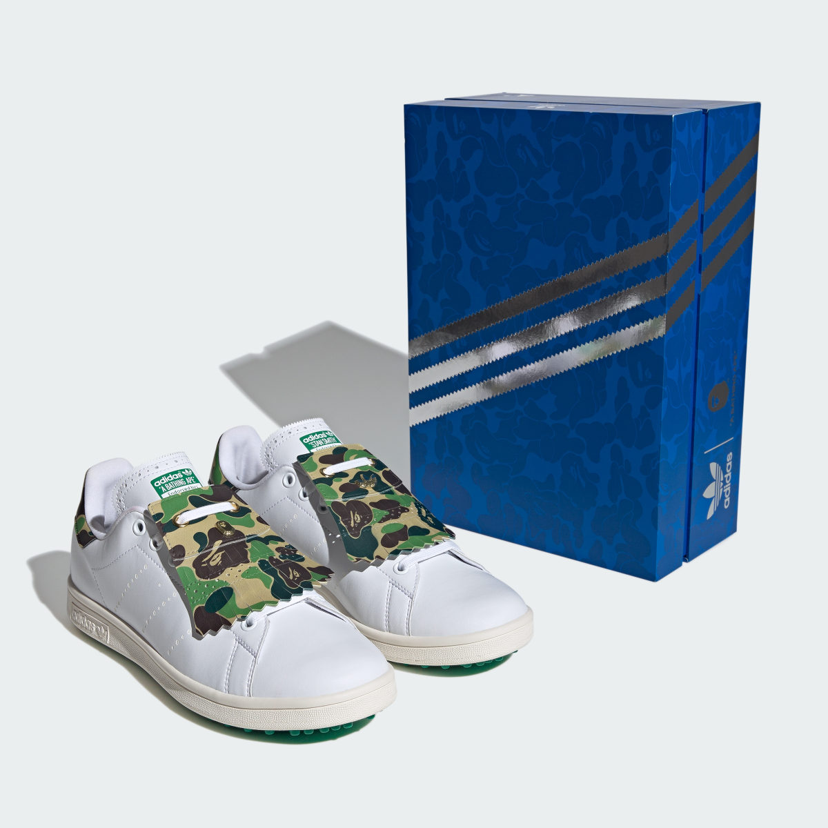 Adidas BAPE x adidas Stan Smith Golf Shoes. 13